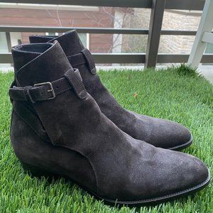 Saint Laurent Paris WYATT 30 OTTERPROOF JODHPUR BOOTS EBANO 40.5